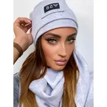 Luxusní teplákový VSB set šála + čepice šedá, VELIKOST UNI