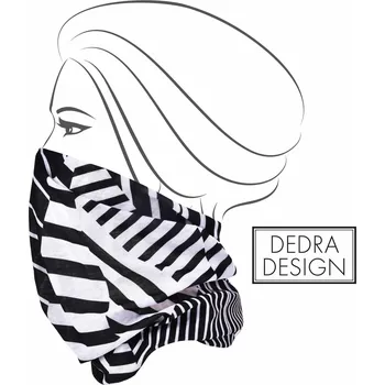 Šátek AIRFLEX | multifunkční šátek | pro sport & ochranu | univerzální velikost | BLACK&WHITE Dedra