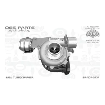 Turbodmychadlo Dmychadlo, plnění, 1390067JG0, 1390067JG1000, 1390067JH0, 8200506509, 8200506509B, 8200683856, 8200732948, 8200732948A, 8200781610, OES, ES-07-0237