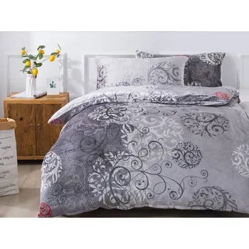 Povlečení XPOSE® Francouzské mikroplyšové povlečení AMÉLIA Exclusive - šedé 200x220 cm, 70x90 cm, Mikroplyš + Prodloužená možnost vrácení zboží do 50 dnů