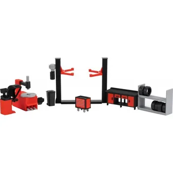 autíčko Pneuservis - sada doplňků Červená 1:64