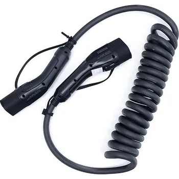 Nabíjecí kabel pro elektromobil Sectron Nabíjecí kabel spirálový - Type 2 / Type 2, 22 kW, 3 × 32 A, 400 V, 5 m