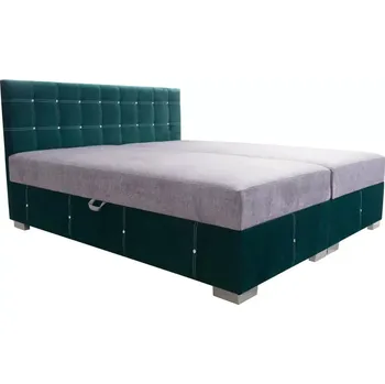 Postel Čalouněná postel DARA II, 200x180, zelená (Kronos 19/Vogue 14)