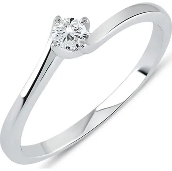 Prsten Lillian Vassago Zásnubní briliantový prsten z bílého zlata LLV59-DR048W Velikost prstenu: 52