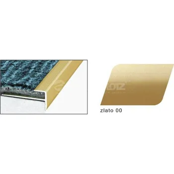 soklová lišta AC 24 SCHODOVÉ LIŠTY - ŠROUBOVACÍ, 8x15 mm Barva: Zlatá, Zvolte délku: 270 cm