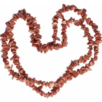 Náhrdelník Avanturín sluneční náhrdelník sekaný cca 80 cm