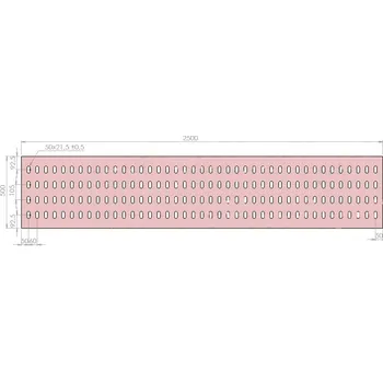 Plech Plech děrovaný 2500 x 500/tl. 3 mm LO 105x60, ocel