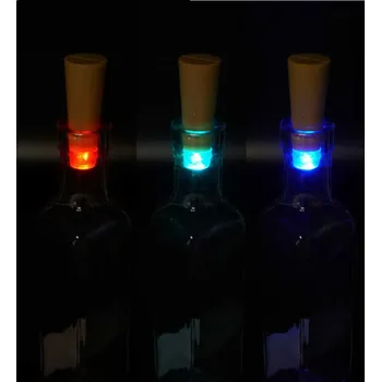 Plastový korek špunt zátka do lahve Led měnící barvy na baterie260045