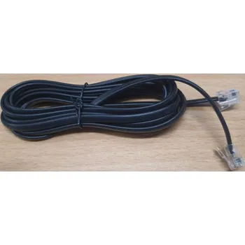 Síťový kabel KABEL TELEFONNÍ S KONEKTORY RJ11 4/6 - 2m | ČERNÝ