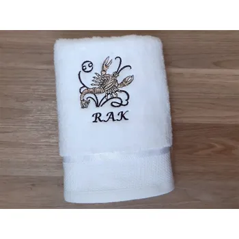 Ručník Luxusní ručník se znamením RAK 450g bílá/hnědá