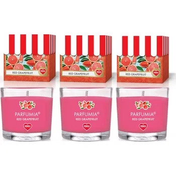 Svíčka RED GRAPEFRUIT | sada 3 votivních svíček | PARFUMIA® | 3×55 ml Dedra