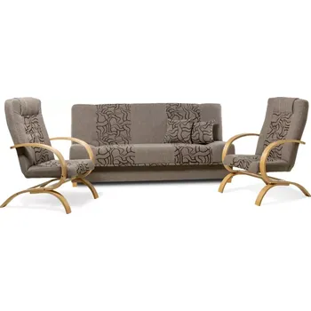 Sedací souprava Sedací souprava Elsa, hnědá (Portos 734/Atos 734, buk)