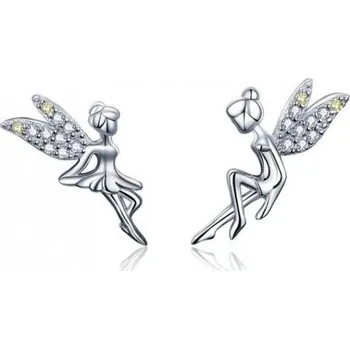 Náušnice Prosperk Stříbrné náušnice pecky lesní víla se zirkony S4363