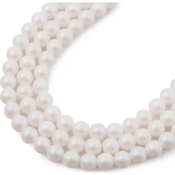 Korálek Manumi České mačkané korálky Manumi 4 mm pearl white