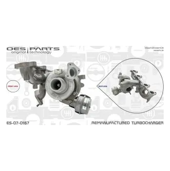 Turbodmychadlo Dmychadlo, plnění VAG, 038253019N, 038253019NV, 038253019NV220, 038253019NV225, 038253019NV500, 038253019NX, 03G253014E, 03G253014EV, 03G253014EX, 03G253016L, 03G253016LV, OES, ES-07-0167