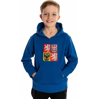 Chlapecká mikina FAN LOGO NATHAN STÁTNÍ ZNAK POTISK mikina JR modrá royal 12Y