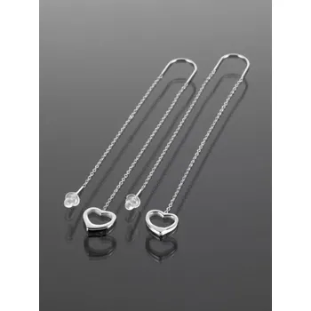 Náušnice Prosperk Náušnice z oceli řetízkové se srdíčky S1211