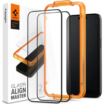 TVRZENÉ SKLO SPIGEN ALM GLASS FC 2-PACK IPHONE 15 PLUS BLACK
