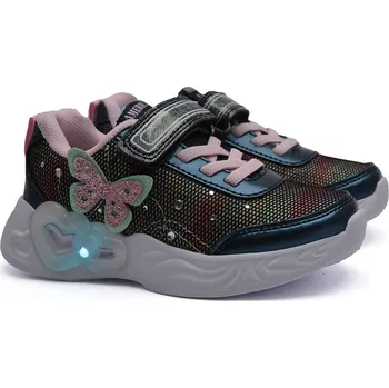 Chlapecké polobotky Dětské blikací boty American Club 219/24 modré motýl Velikost: 30