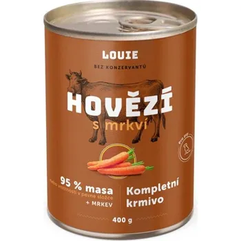 Krmivo pro psa Louie konz. pro psy hovězí s mrkví 400 g
