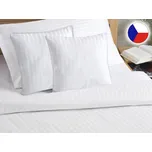 Damaškové povlečení Atlas grádl bílý proužek 0,8 cm 70x90, 140x200