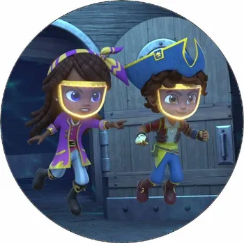 Jedlá dekorace na dort Jedlý papír Santiago brázdí moře Santiago a Lorelai 19,5 cm