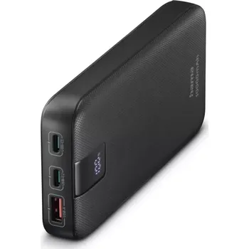 Powerbanka Hama PD 10 powerbanka, 10000 mAh, 3 výstupy: 2x USB-C, 1x USB-A, LED displej, PD, Qualcomm