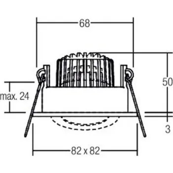 Lampička BRUMBERG bodové svítidlo IP65 hranatý titan - konvertor - délka 10 cm, šířka 3,8 cm, výška 2,2 cm titan matný LED celkem 6 W - Doprava zdarma