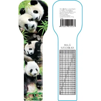 pravítka Impap pravítko 10cm 3D obrázek s násobilkou Panda