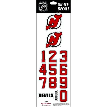 Kšiltovka Čísla na helmu Sportstape ALL IN ONE HELMET DECALS - NEW JERSEY DEVILS