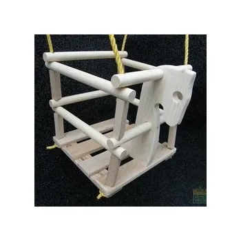 Zahradní houpačka Houpačka dětská 3 v 1 KONÍK, přírodní