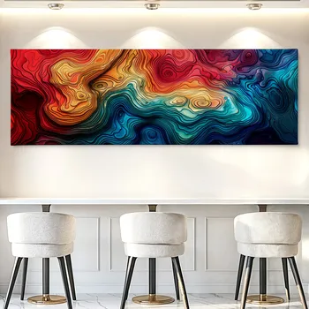 Obraz Obraz na plátně - Mnohé vrstvy tvořící FeelHappy.cz Velikost obrazu (šířka x výška): 300 x 100 cm