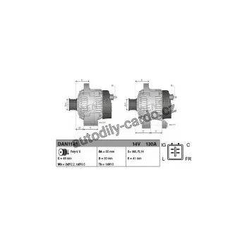 Alternátor Alternátor DENSO (DE DAN1143)