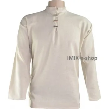 Pánská košile Bavlněná pánská košile/kurta světle krémová XXL