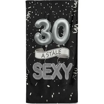 Osuška 140 x 70 cm - Stále sexy 30 - černá