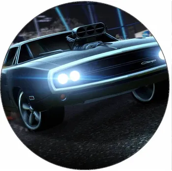 Jedlá dekorace na dort Jedlý papír Rychle a zběsile Dodge Charger 19,5 cm