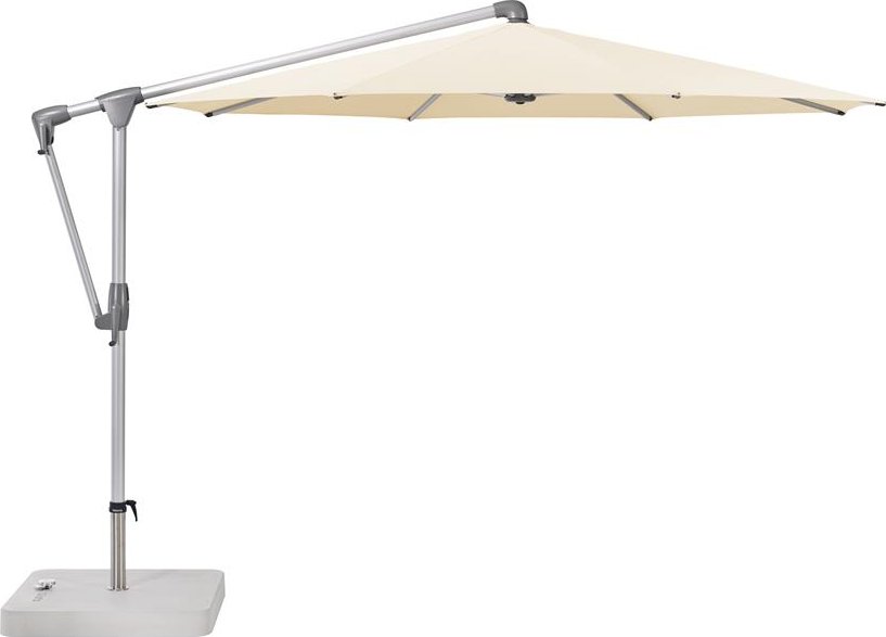Glatz Boční slunečník Sunwing CASA, Glatz, kulatý 330 cm (3,3 m), hliníkový rám antracitový (anthracite), potah akryl 300 g/m2 barva dle vzorníku