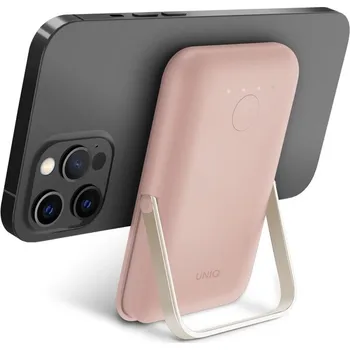 Powerbanka UNIQ Hoveo MagSafe powerbanka se stojánkem (5000mAh) růžová