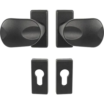 Madlo do koupelny WA - MADLO FELIX - UR rozety PZ, madlo/madlo pevné Grafit strukturovaný (RAL 7021)