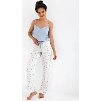 Dámské pyžamo Modro-bílé viskózové pyžamo Sensis Edita Velikost: XL