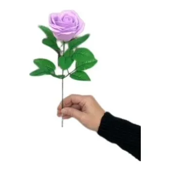 Mýdlo made by ANTEROS Dekorace Mýdlový květ růže Levandulová na stonku s lístky