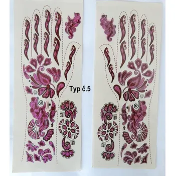 Péče o ruce Indické tetování na ruce PÁR Typ č.05