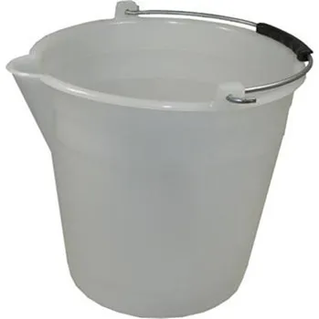 kbelík Stefanplast - Polyethylenový kbelík, vědro s výlevkou, obsah 9 litrů, barva mléčná (bílá)