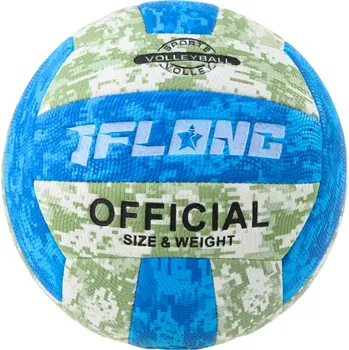 Volejbal Volejbalový míč Lean toys velikost 5 modro šedý