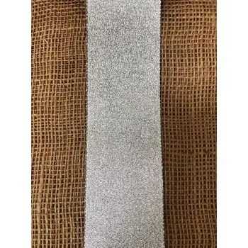 Stuha Stuha glitter 60mm x 20m stříbrná