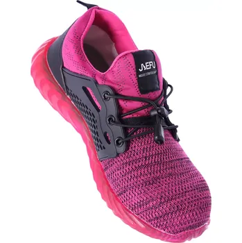 Pracovní obuv Ultralehké pracovní bezpečnostní boty S1P – Růžová