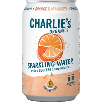 Limonáda Charlie's Organics sycená pitná voda s pomerančovou a mandarinkovou šťávou 330 ml