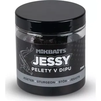 MIKBAITS Jessy jeseter řada - Jessy 20mm pelety v dipu 250ml