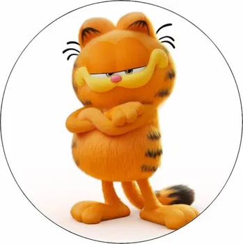 Jedlá dekorace na dort Jedlý papír kocour Garfield 19,5 cm