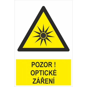 Značení Pozor! Optické záření ISI 7010 samolepící vinylová fólie 200x150 mm
